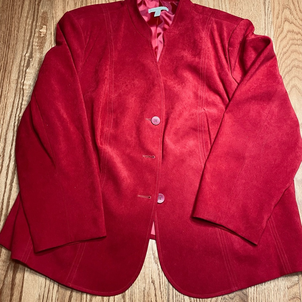 JM Collection Vibrant Red Blazer
